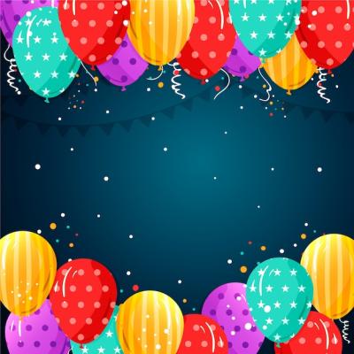 Flat Design Birthday Background – Free Download