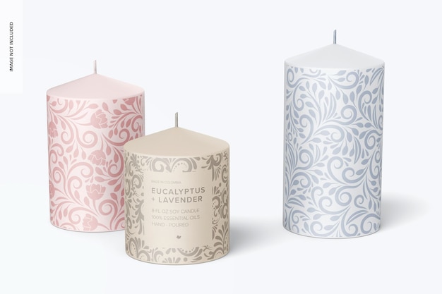 Candles Mockup – Download Free Stock Photo