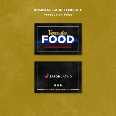 Flat Design Food Festival Business Card – Free Download