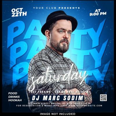 Club DJ Party Flyer Social Media Post – Free Download