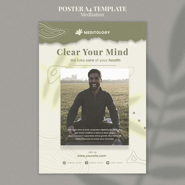 Abstract Mindfulness Poster Template – Free Download for Stunning Designs