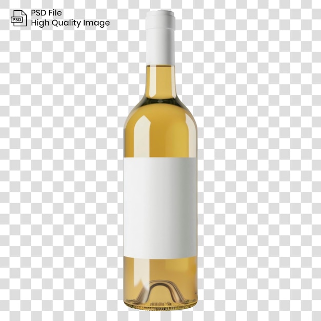 Elegant White Wine Bottle Design – Free Download