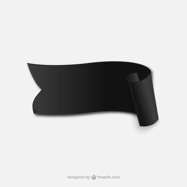 Realistic Black Ribbon – Free Stock Photo, Download for Free