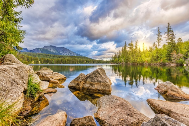 Stunning High Tatra Lake Mountain Landscape – Free Download, Free Stock Photo