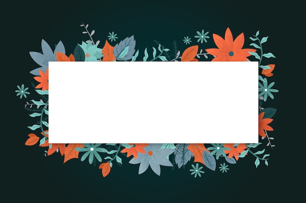 Winter Flowers with Empty Banner – Free Download