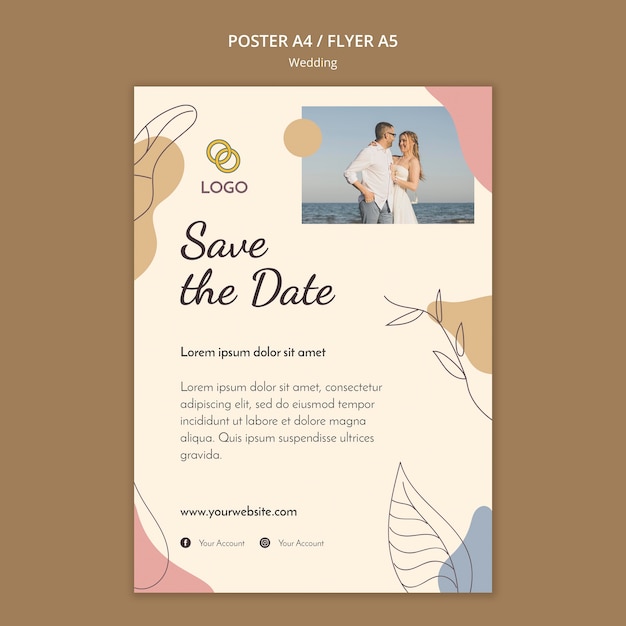 Wedding Poster Template Theme – Free Download