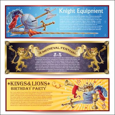 Knight Horizontal Banners Set – Free Download