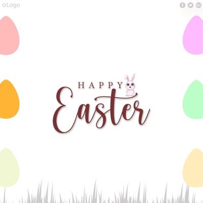 Cute Colourful Happy Easter Sale Poster Banner with Pink and Yellow Background and Eggs – Download Free Stock Photo