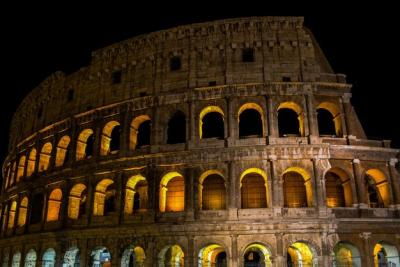 Low Angle Night View of a Historical Building – Free Stock Photo Download