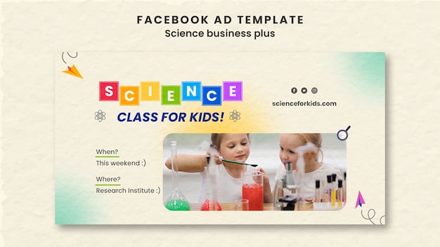 Science Research Facebook Template – Free Download