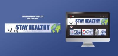 World Health Day Celebration YouTube Banner Template – Free Download