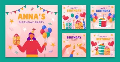 Birthday Party Celebration Instagram Post Collection – Free Download