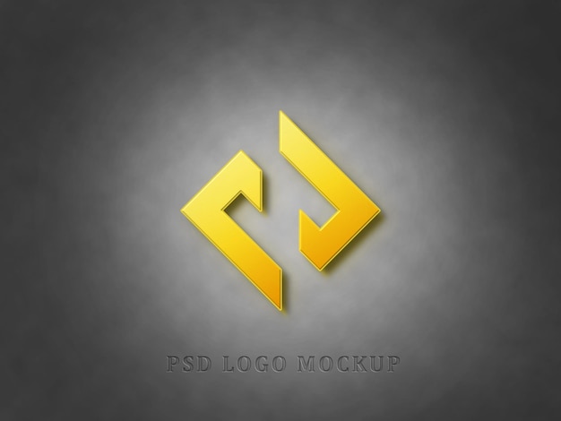 3D Logo Mockup on Wall Texture Background – Free Download