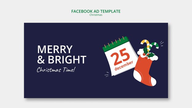 Flat Design Christmas Template – Free Download