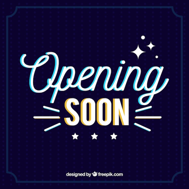 Flat Style Opening Soon Background – Free Download