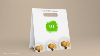 PSD Table Tent Mockup – Free Download