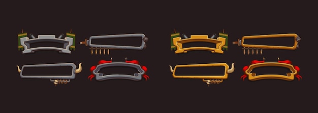 Fantasy Frames Featuring Medieval Weapons for RPG Games – Free Download