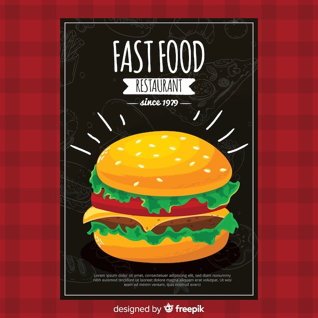 Modern Fast Food Restaurant Flyer Template – Download Free Stock Photo