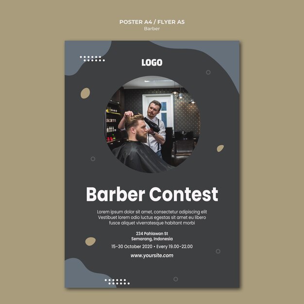 Barber Shop Poster Template – Free to Download