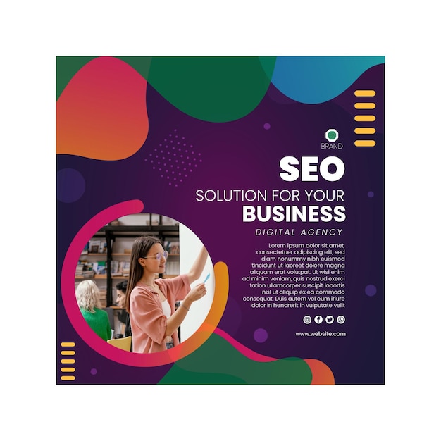 Business Solution Squared Flyer Template – Free to Download