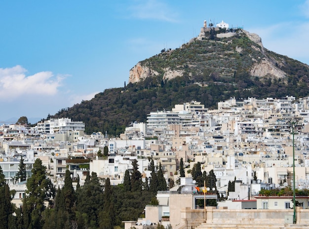 Stunning View of Lykavitos Hill in Athens, Greece – Free Download