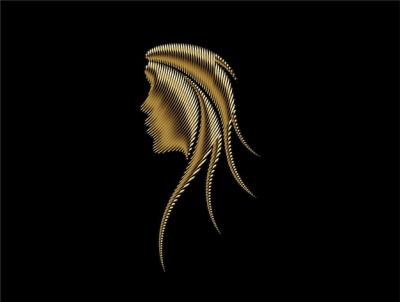 Abstract Gold Woman Face Drawing – Free Stock Photo for Download