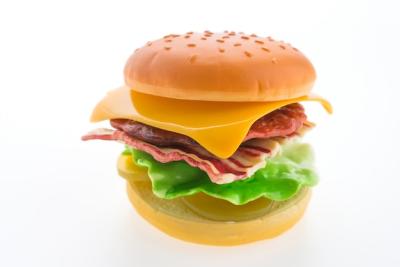 Hamburger with Cheese, Lettuce, and Bacon – Free Download