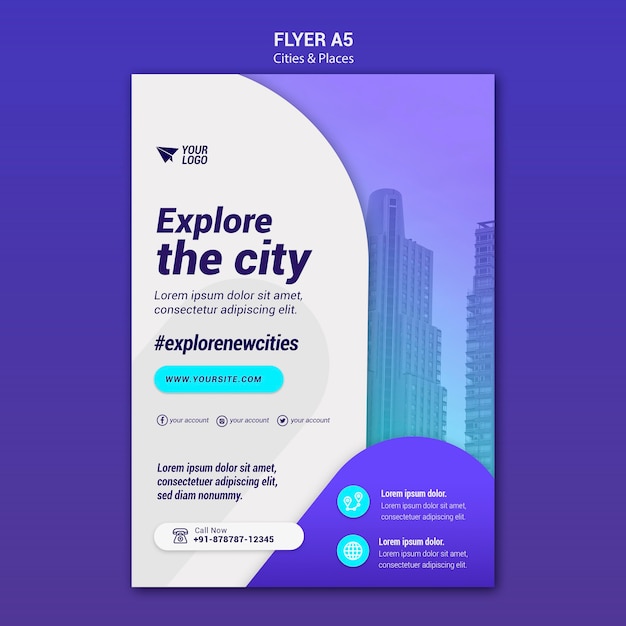 Discover Stunning Cities and Places Flyer Templates – Free Download