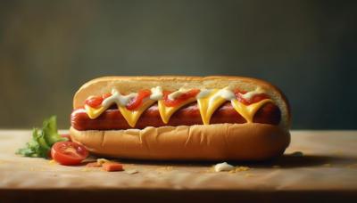 Grilled Hot Dog on Bun with Ketchup and Onion – Free to Download