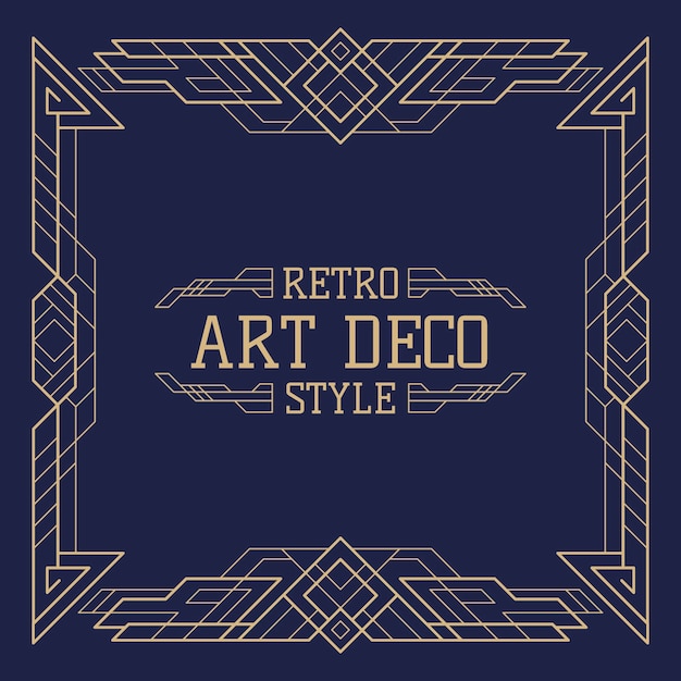 Art Deco Frame in Flat Design – Free Download