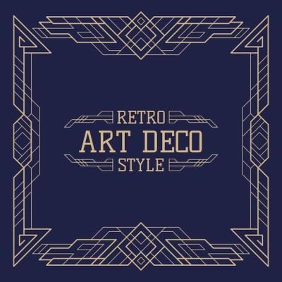 Art Deco Frame in Flat Design – Free Download