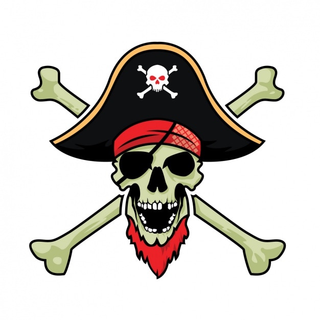 Eye-Catching Pirate Skull Design – Free Download