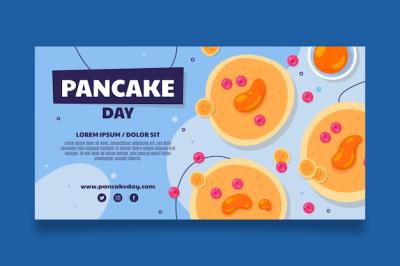 Flat Pancake Day Social Media Post Template – Free Download