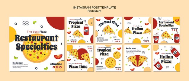 Delicious Food Restaurant Instagram Posts – Free Download