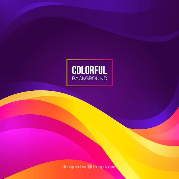 Colorful Waves Background – Free to Download