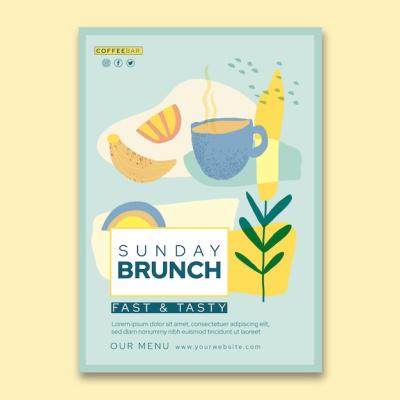 Brunch Vertical Flyer Template – Free Download