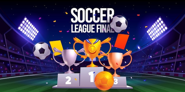 Realistic Soccer League Final Illustration – Free to Download