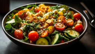 Gourmet Salad with Grilled Vegetables and Mozzarella – Free Download