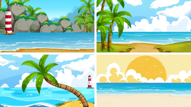 Beautiful Tropical Ocean Nature Scenes with Beaches – Free to Download