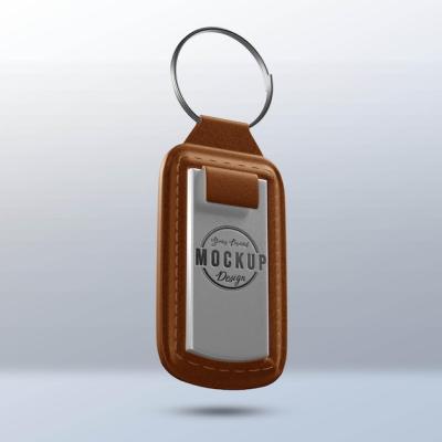 Leather Keychain Mockup – Free Stock Photo for Download