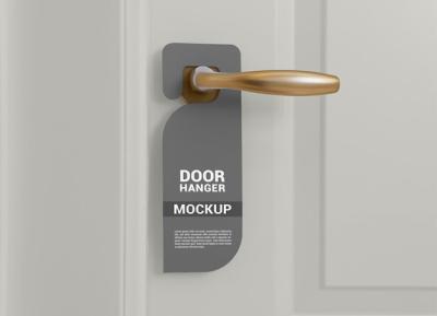 Door Hanger Mockup Close-Up – Free to Download for Your Designs