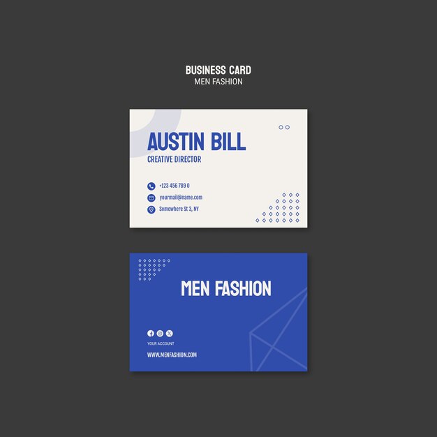 Luxury Men’s Fashion Business Card – Free to Download