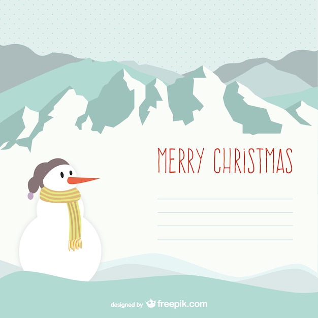 Merry Christmas Snowman Template – Free Download