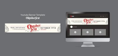 YouTube Banner Template for Oktoberfest Celebration – Free Download