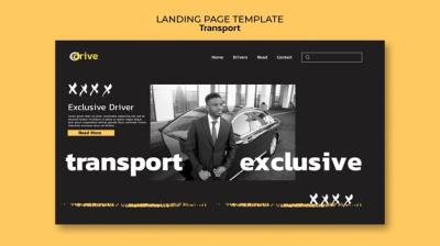 Abstract Private Transport Landing Page – Free Download