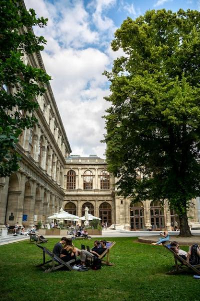 Courtyard of the Vienna State University Building – Free Stock Photo for Download