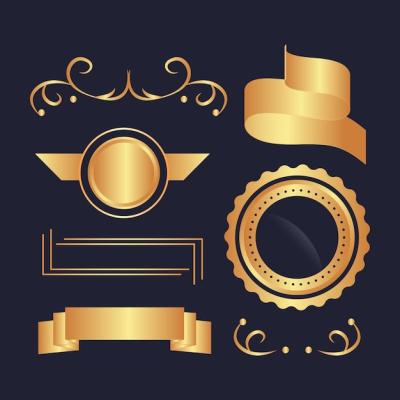 Luxurious Golden Elements Collection – Free Download