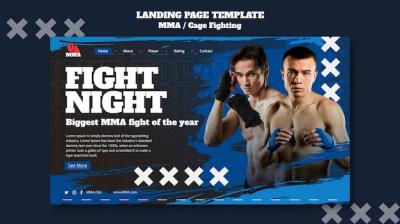 Mixed Martial Arts Landing Page Template – Free Download