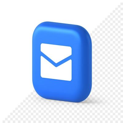 3D Isometric Icon for Digital Notification of Newsletter Inbox Chat Message – Free Download