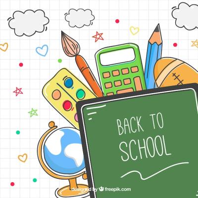 Back to School Background with Elements – Free to Download